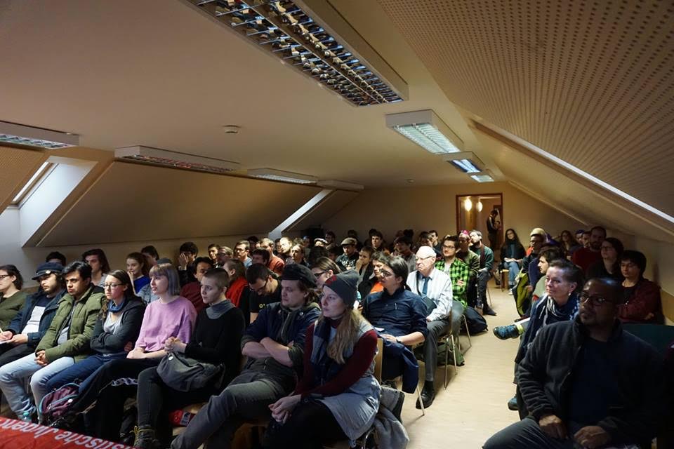Packed room at the Karl Marx seminar Image own work