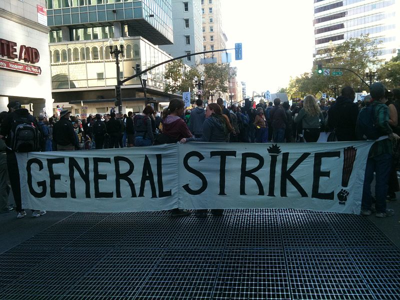 General strike Image Rachel librarian